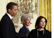 Obama with Sebelius and DeParle Obama with Sebelius and DeParle